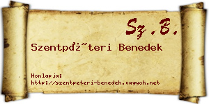 Szentpéteri Benedek névjegykártya